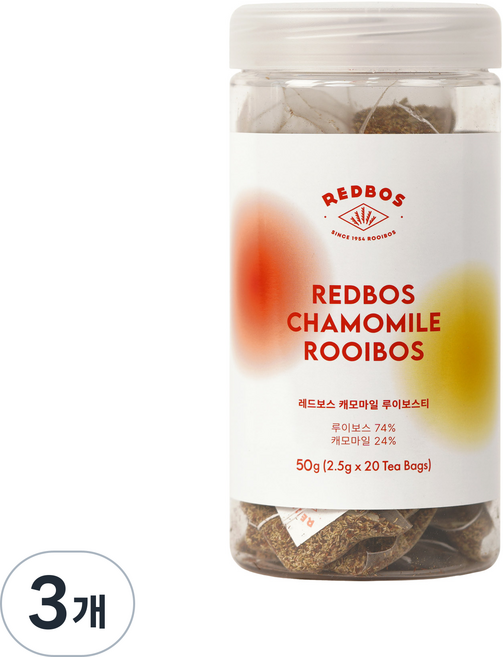 레드보스 캐모마일 블렌딩 루이보스티, 3개, 20개입, 2.5g