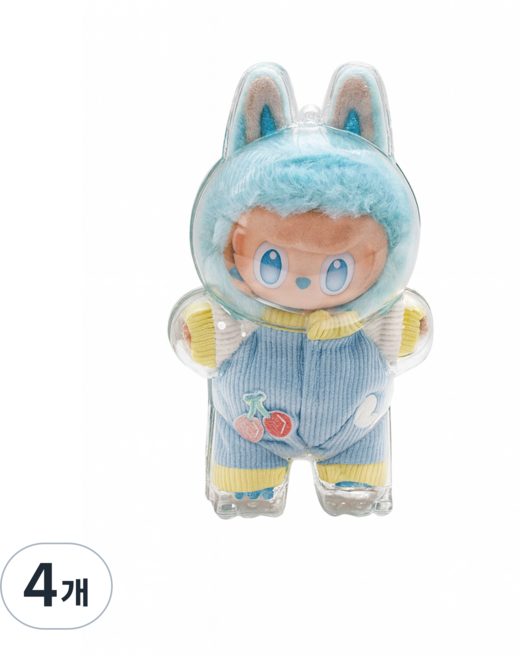 라부부 가방 투명 PVC 보호커버 디스플레이 가방, 4개