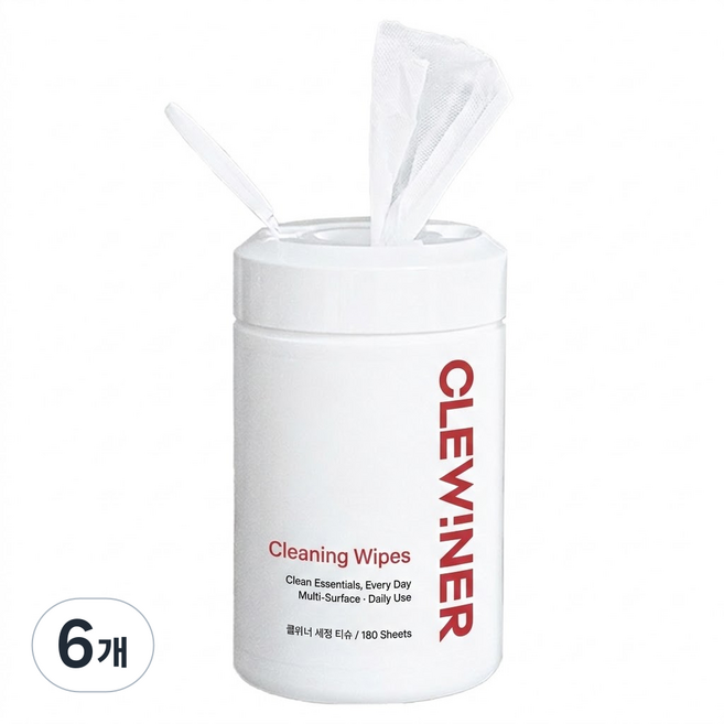 백화상점 클위너 다목적 세정 티슈 주방 청소용 물티슈, 6개, 180매