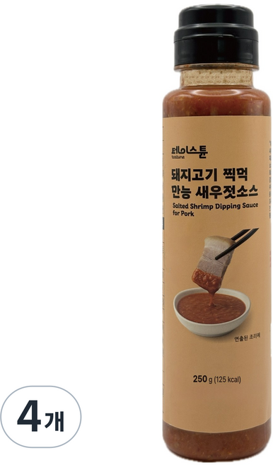 테이스튠 돼지고기 찍먹 만능 새우젓소스, 4개, 250g