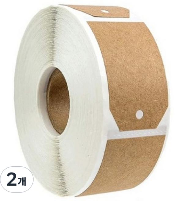 크라프트 태크 라벨 스티커 꼬리표, 2개