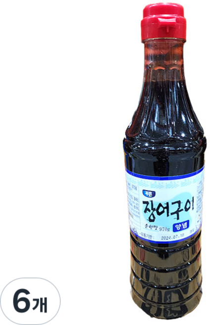 푸른식품 장어구이 순한맛 양념, 970g, 6개