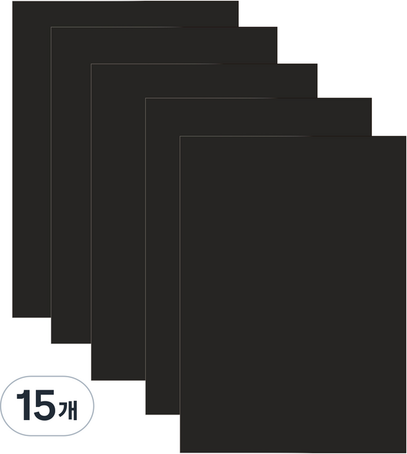 다한진 컬러 포맥스판 A3(297mm420mm*3T) 두께3mm 교재용 미술용 DIY용, 15개, 흑색