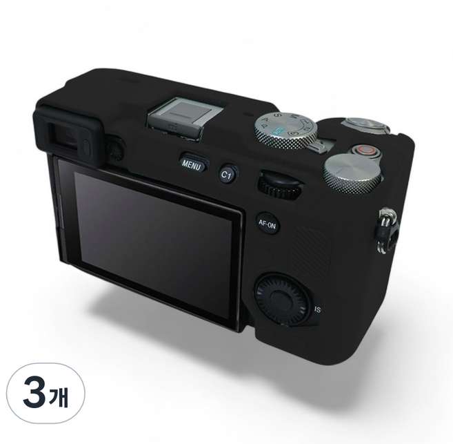 소니 A7C2 풀커버 하우징 컬러 케이스, 3개, 블랙