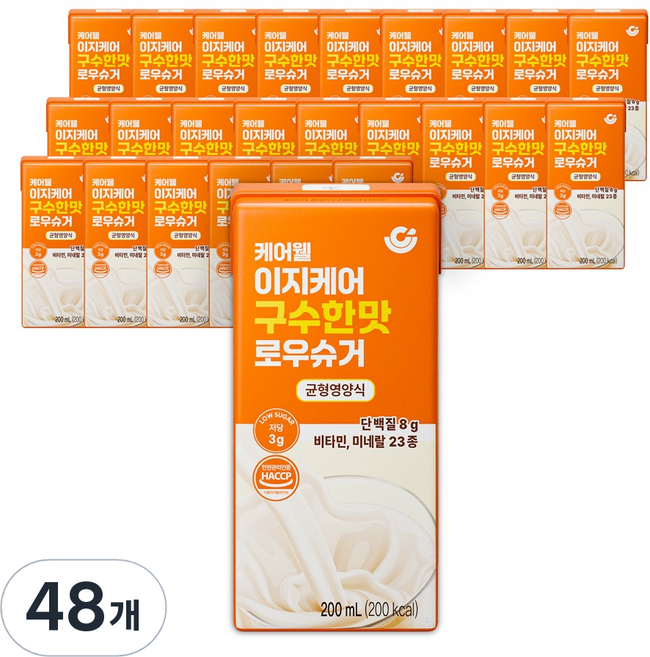 케어웰 이지케어 구수한맛 로우슈거 저당 균형영양식, 48개, 200ml