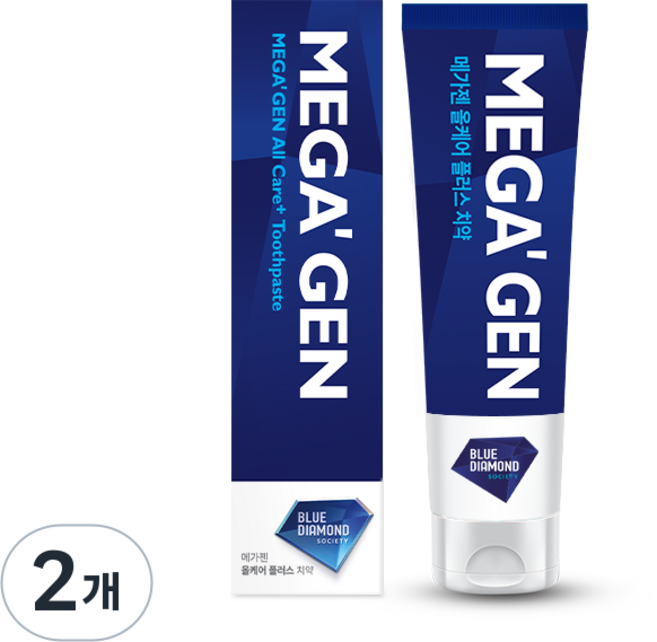 오프리케어 메가젠 올케어 플러스 치약 불소 1000ppm 치과판매치약, 2개, 100g