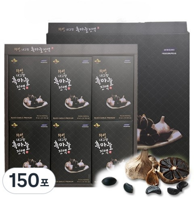 의성정품 발효 흑마늘 진액 1박스30포, 150개, 60ml