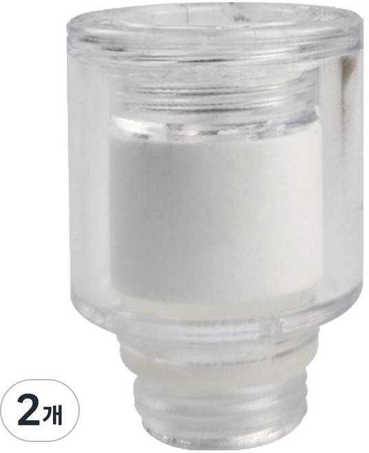 애니웨어 여행용 샤워필터 샤워기 헤드 녹물 정수 필터, 2개, 무향