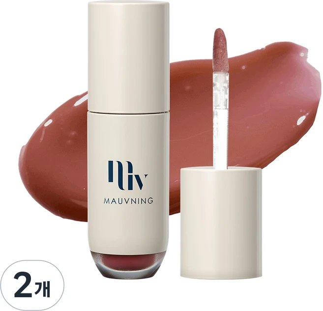 [무착색 100% 오일] 모브닝 듀이 모브 글램 립 (7color), 3.2g, 2개, 06 멜로우즈 - 쿠팡