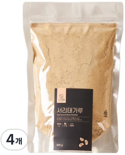 느으림 건강하게 두 번 볶은 국산 서리태가루, 4개, 500g