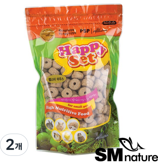 애니멀밥 햄스터 이갈이 사료 마우스볼 270g, 2개