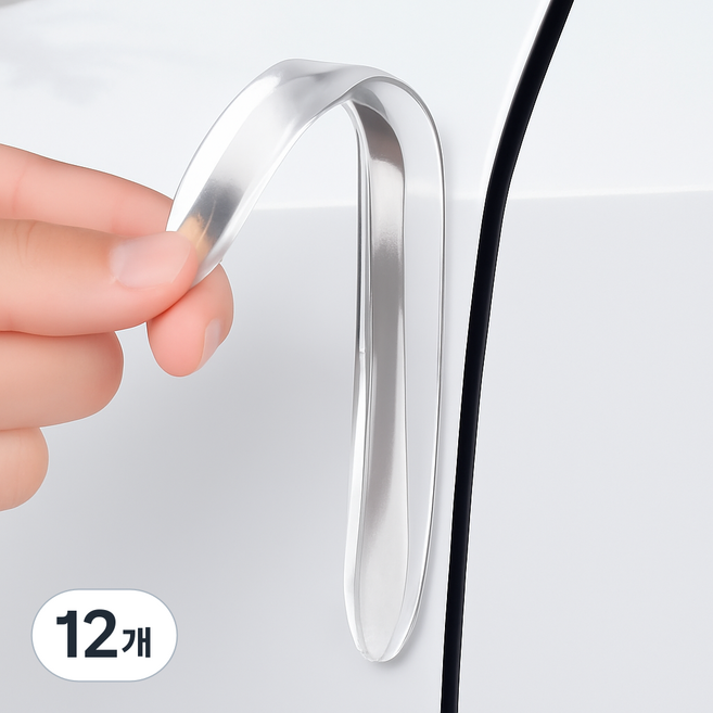 볼체 자동차 문콕 방지 가드 실리콘 도어 범퍼 쿠션, 12개, 투명