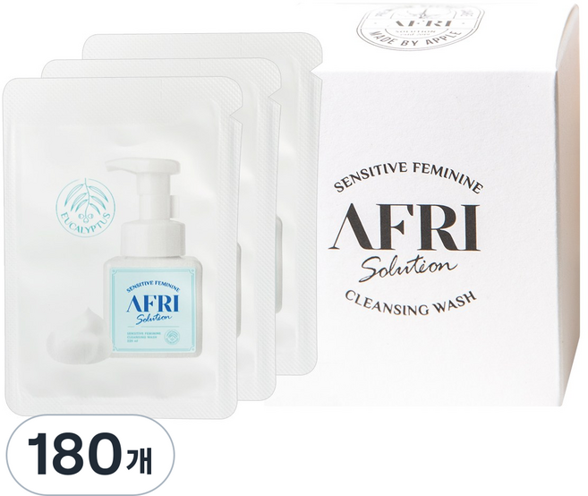 애프리 여성청결제 파우치 휴대용청결제 1BOX 천연 약산성성분 개별포장 여행용청결제 (프로폴리스 함유), 180개, 3ml