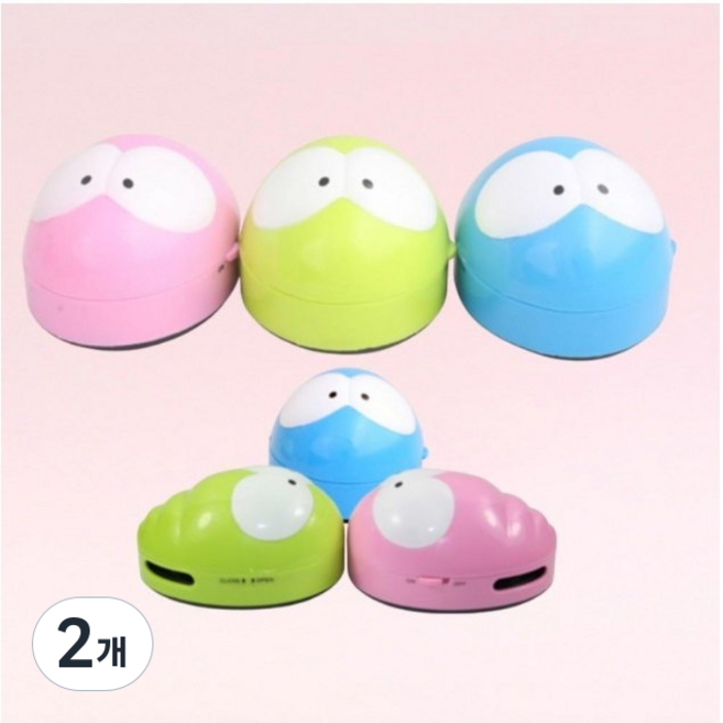 리니데이 버섯 지우개청소기 데스크 책상 틈새 청소기, 2개, 머깨비핑크