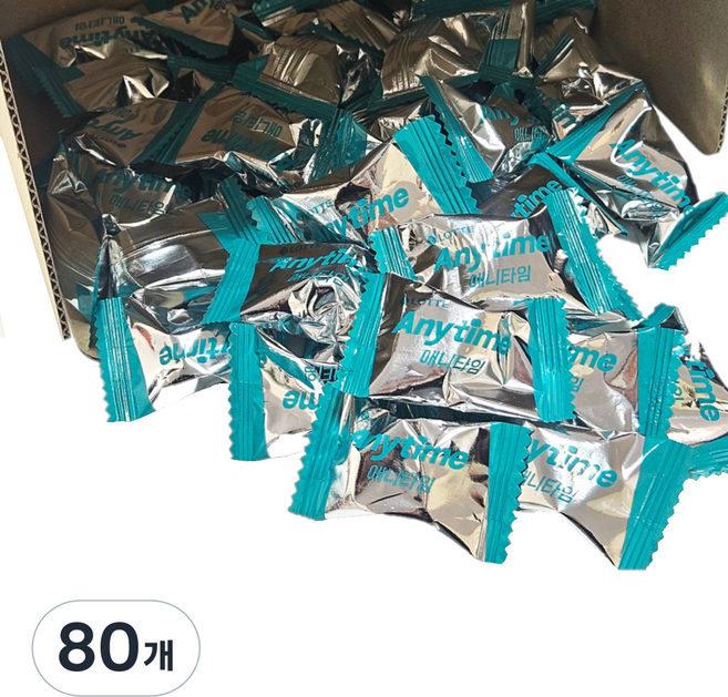 롯데 애니타임 밀크민트 캔디, 4.5g, 80개