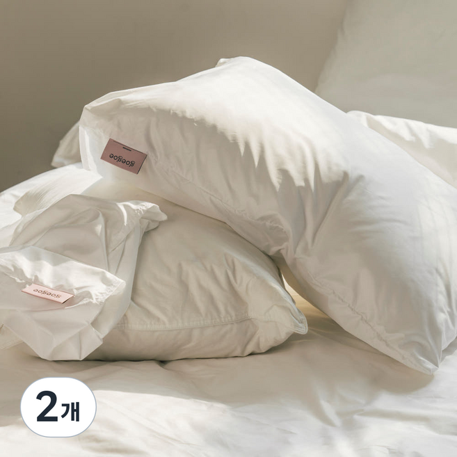 아늑호텔 고이고이 호텔 베개 고중량 60수 순면 코튼, 화이트, 2개