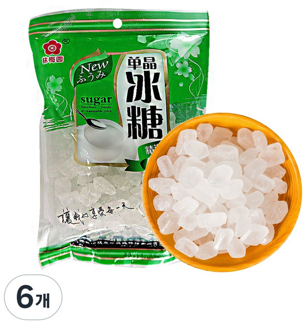 (배터짐) 린메이웬파이 단정빙탕 단징빙탕 얼음사탕, 6개
