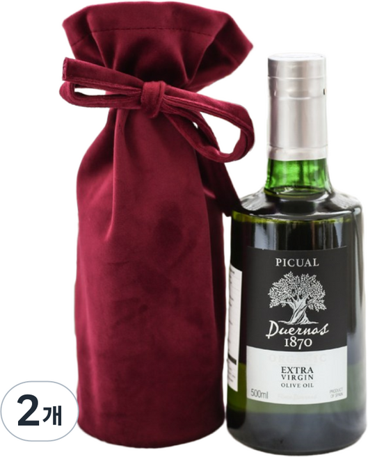 핀카두에르나스 엑스트라버진 피쿠알 스페인산 유기농 올리브오일, 2개, 500ml