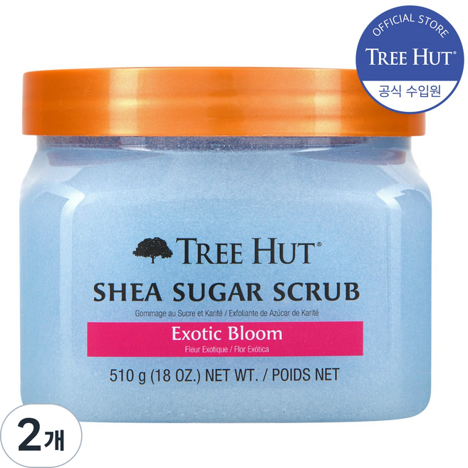 트리헛 시어 슈가 바디스크럽 엑소틱블룸 향, 510g, 2개