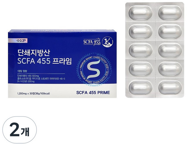 단쇄지방산 SCFA 455 프라임 낙산균 낙산프라임, 2개, 30정