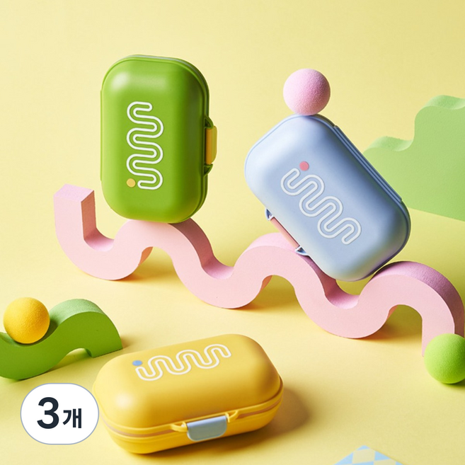 아임봄 파스텔 여행용 물빠짐 비누 케이스 보관함 비누곽, 혼합색상, 3개