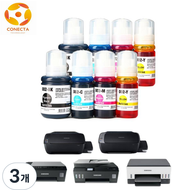 삼성전자 잉크젯 플러스S 복합기 SL-T2270DW 잉크 호환, 3개, 4색 2세트 총 8개입