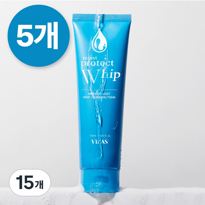 비바스 프로텍트 모이스트 휩 클렌징 폼, 15개, 120ml
