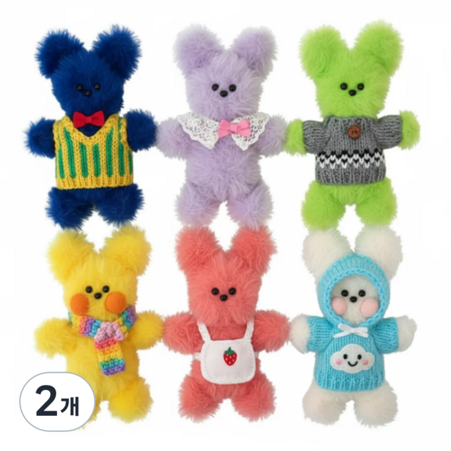 6종세트 컬러인베리 DIY 모루 인형 만들기 대박 세트, 2개