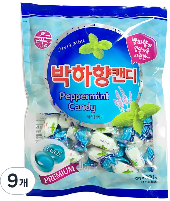늘푸른식품 박하향캔디 300g (무료배송), 9개