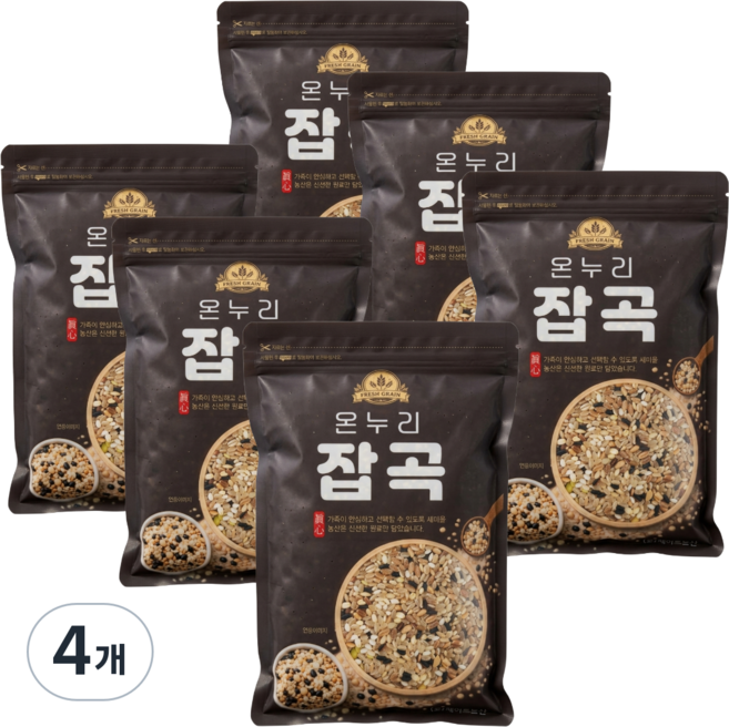[온누리잡곡] 혼합잡곡 17곡 슈퍼곡물 혼합곡 병아이콩 귀리 잡곡쌀, 4개, 500g