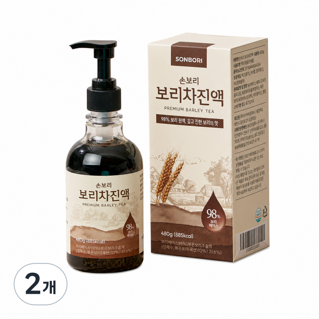 손보리 보리차 진액, 2개, 480g