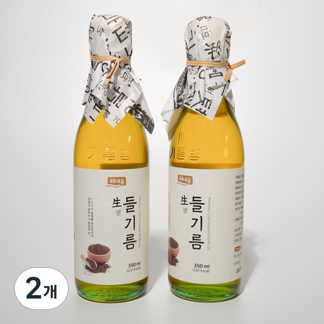 농가식품 들깨 통들깨 저온압착 생들기름, 2개, 350ml