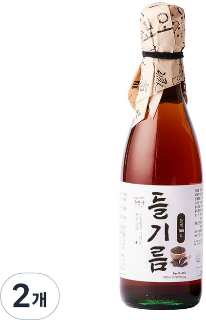 류명가 들기름, 2개, 300ml