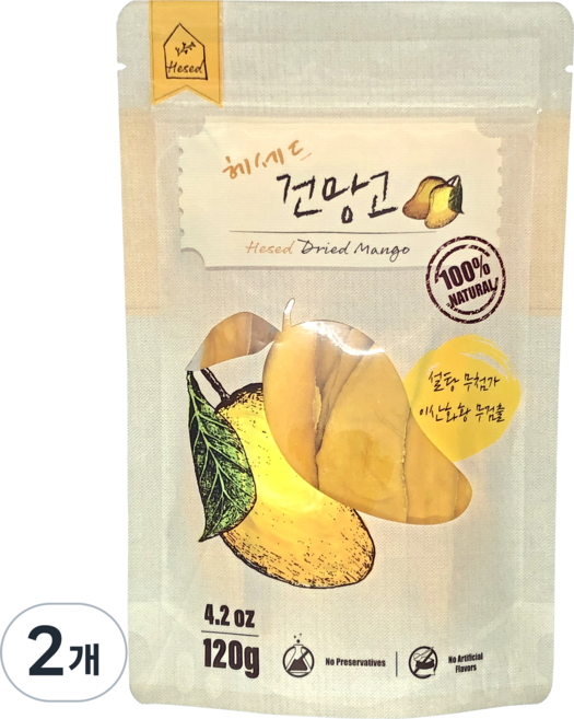 헤세드 순수 건망고 헤세드건망고, 2개, 120g