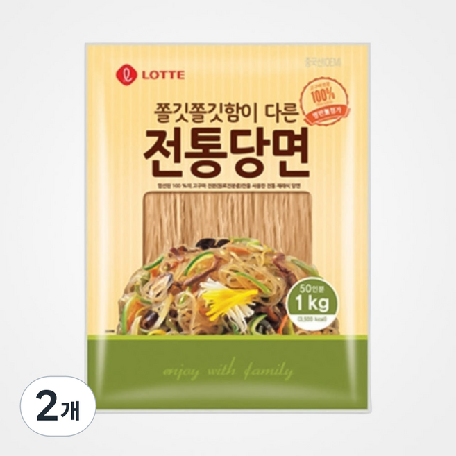 롯데푸드 전통당면, 2개, 1kg
