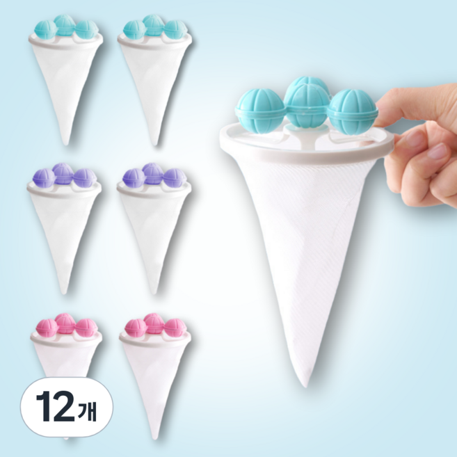 헤인느 통돌이 호환 세탁기 거름망 먼지 제거 빨래망, 12개, 믹스