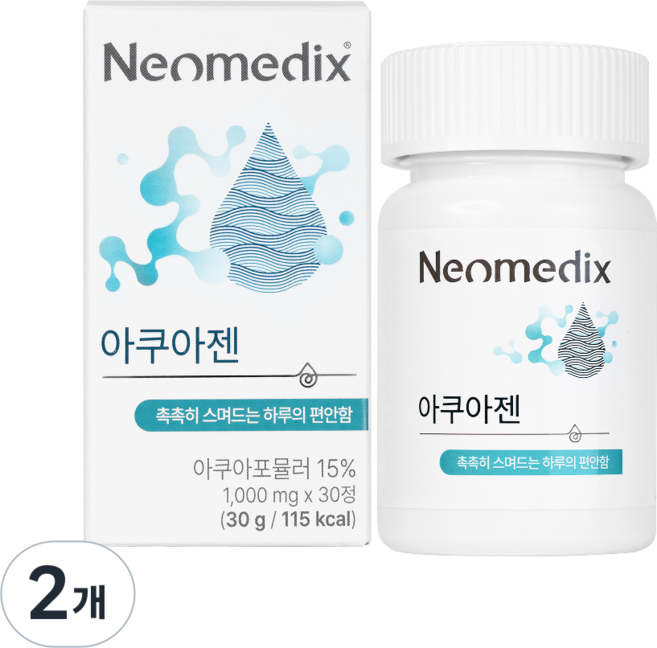 네오메딕스 아쿠아젠 쇼그렌영양제 입마름 눈건조 히알루론산 아쿠아포뮬러, 2개, 30정