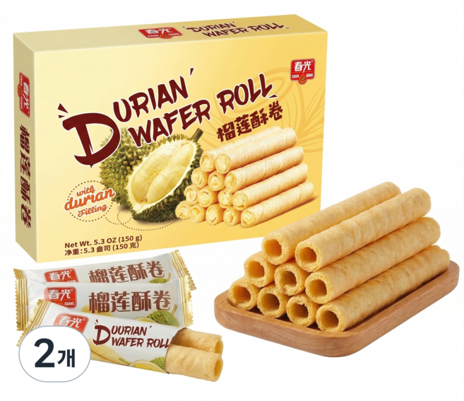 두리안 크리스피 롤 개별포장, 2개, 150g