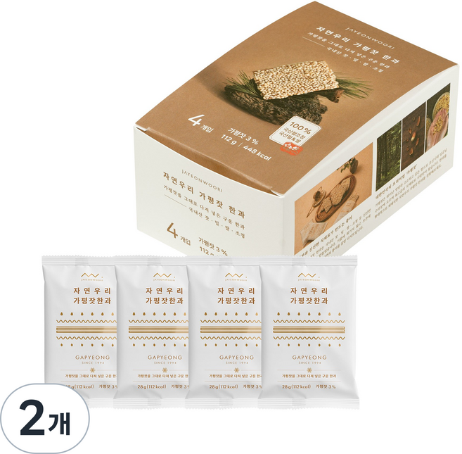 자연우리 가평잣 한과, 2박스, 112g
