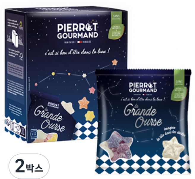 피에로구르망 프랑스 젤리 그레이트 베어 1세트, 264g, 2박스