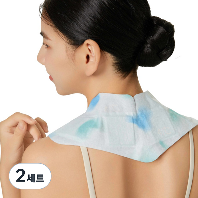 힐링스팀 초경량 어깨핫팩 목핫팩 승모근 어깨찜질 온열밴드 (개별포장), 2세트