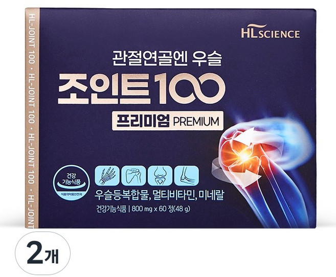 관절연골엔 우슬조인트100 프리미엄 (소비기한:2026-12-03), 60정, 2개