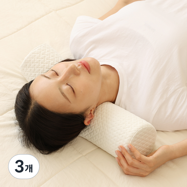 친절한닥터 메모리폼 원형 목베개, 3개, 그레이