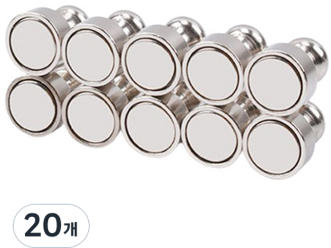 대한 초강력 고리후크 메모 스탬프 네오디움 자석, 20개