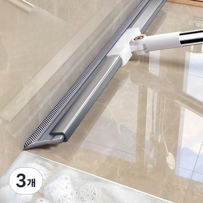 호잇즈 완전흡착 물기 제거기 스퀴지 실리콘 빗자루, 화이트, 3개