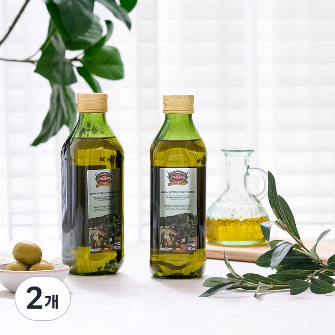 바예호 엑스트라버진 올리브유 피쿠알 냉압착 오일, 2개, 500ml