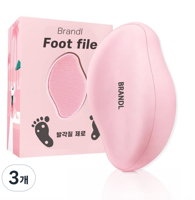 브랜드엘 스톤 발각질제거기 매트핑크 뒷꿈치 굳은살 풋파일, 75g, 3개, 1개입