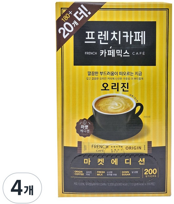 프렌치카페 카페믹스, 11g, 200개입, 4개