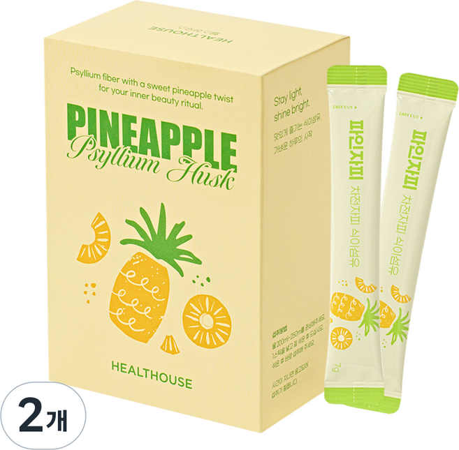 헬스하우스 파인자피 파인애플맛 차전자피 식이섬유 30개입, 2개, 210g
