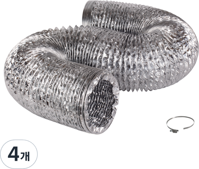 알루미늄 덕트 주름관 자바라트호스 배관 길이 1.5M, 4개